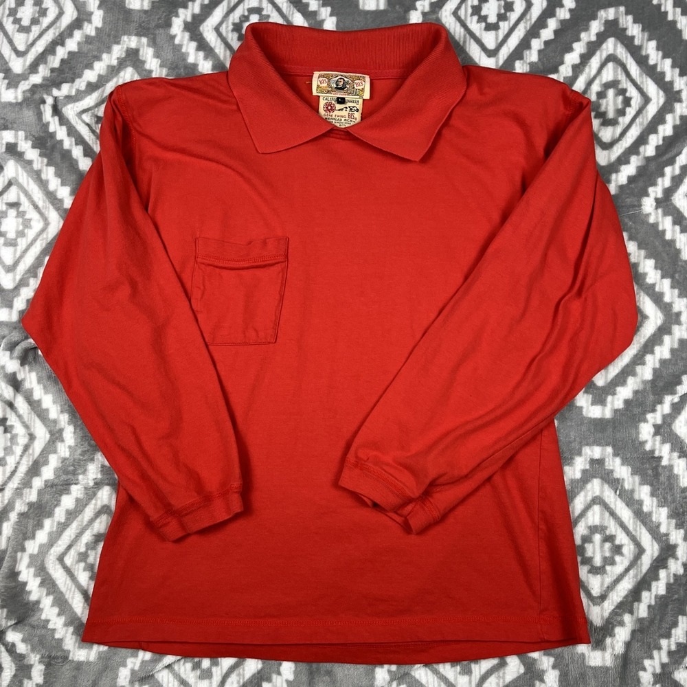 Vintage 70s BIS California Sunwash Big Collar‎ Polo Womens Large w/Shoulder Pads